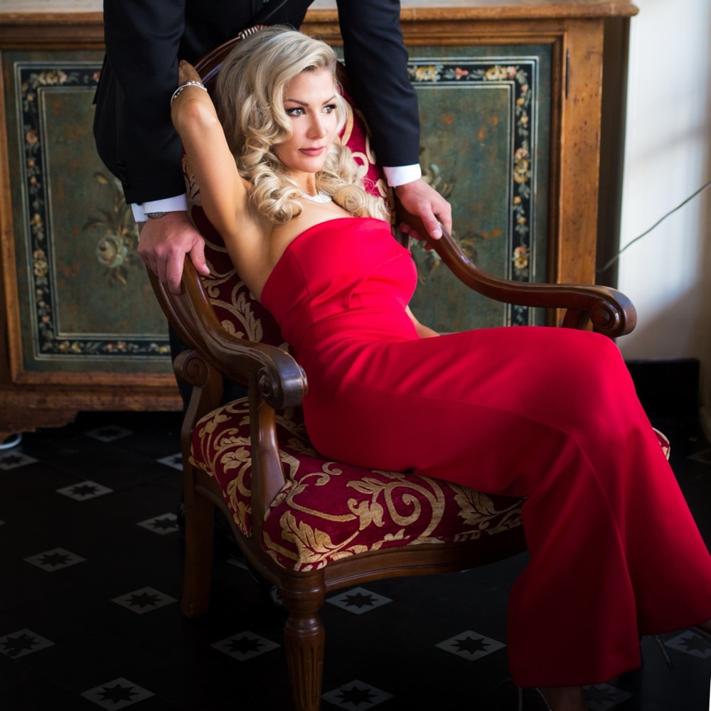 Black Halo Formal Red Dress